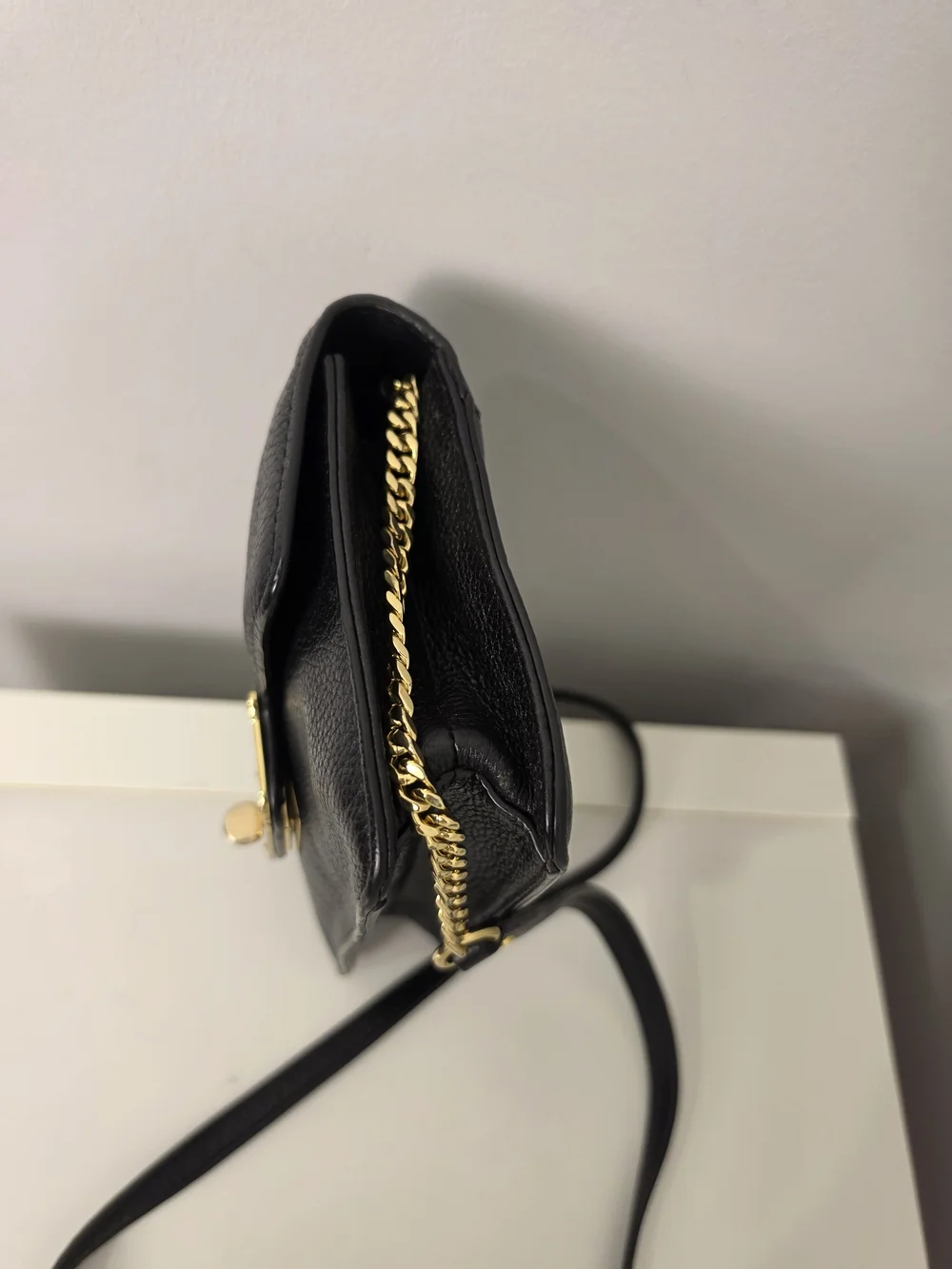 Milly Black Astor Crossbody Bag Leather